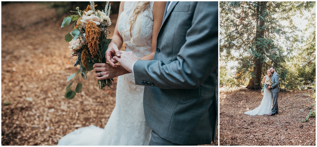 detail of bride and groom and portrait | glenwood treefarm tacoma washington photographer