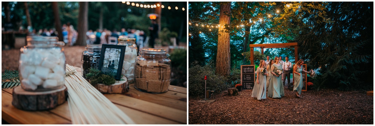 wedding party enters reception area | glenwood treefarm tacoma washington photographer