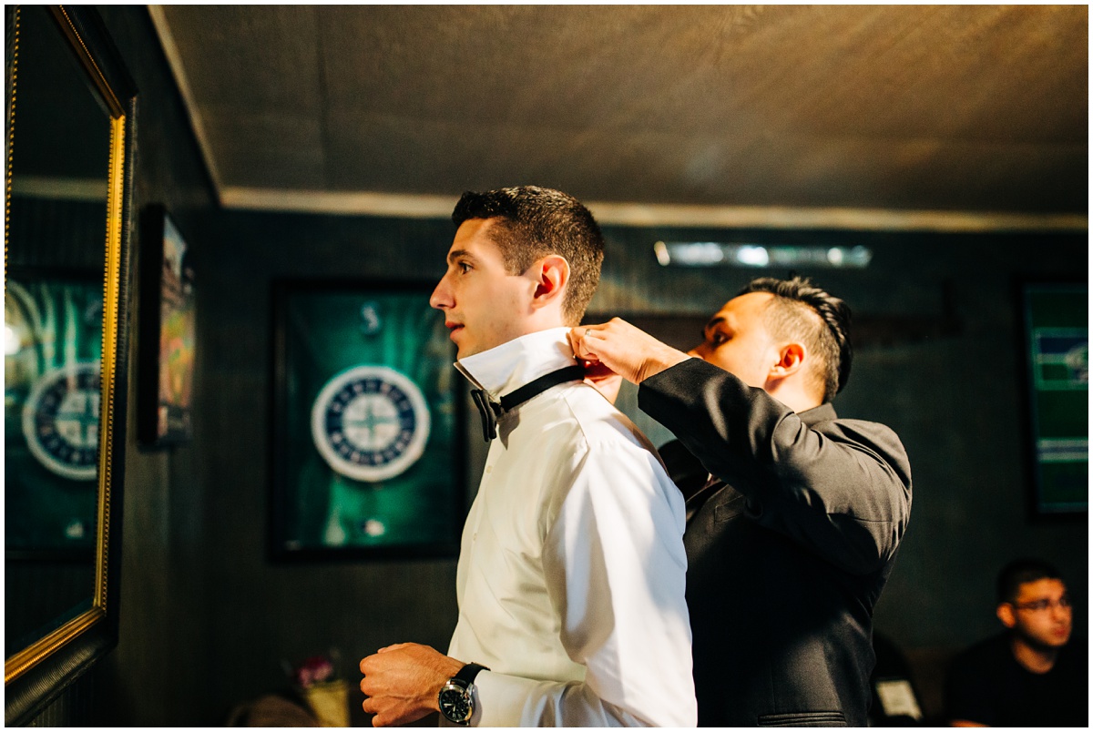 groom getting ready | Hidden Meadows Wedding Snohomish Washington