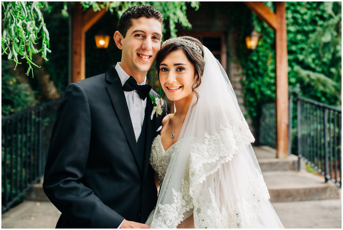 bride and groom close portrait | Hidden Meadows Wedding Snohomish Washington
