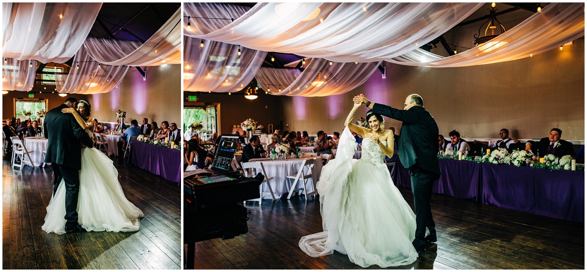 first dance with father of the bride | Hidden Meadows Wedding Snohomish Washington