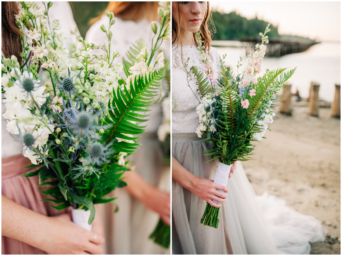 detail image of bridal bouquet