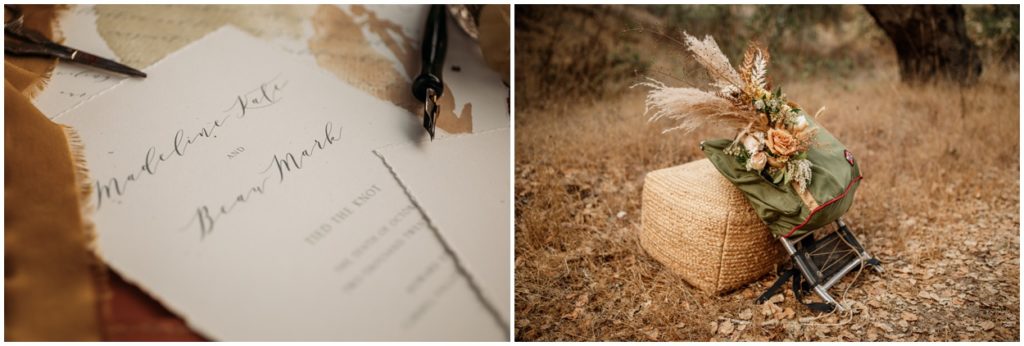 elopement backpack and invitation suit